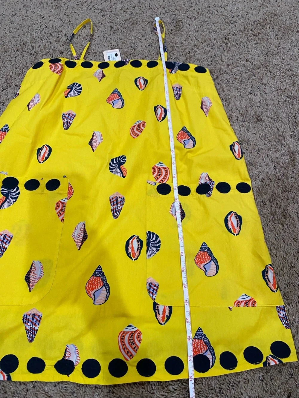 Bright Yellow Shell-Print Mini Dress - Picture 6 of 8